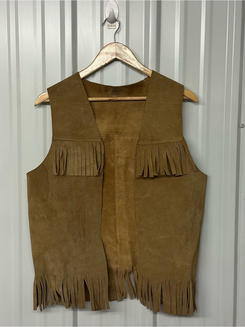 Handmade Leather Men’s Fringe Vest Vintage Western Biker Rustic Boho
